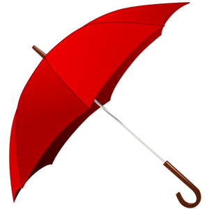 Otwarty parasol czerwony grafika wektorowa