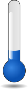 Vectorafbeeldingen van thermometer buis blauw