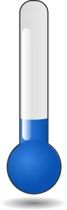 Grafis vektor termometer tabung biru