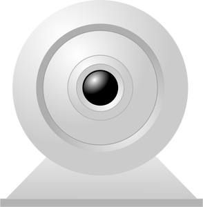 Vector de desen de desktop PC webcam