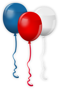 Vector clip art of Independence Day balloons