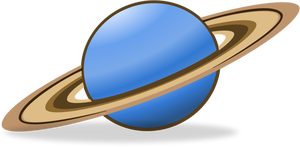 Vector clip art of planet Saturn icon