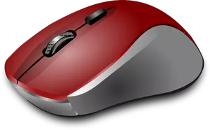 Vektor seni klip mouse komputer merah