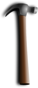 Martello da carpentiere con immagine vettoriale ombra