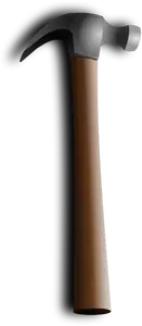 Martello da carpentiere con immagine vettoriale ombra
