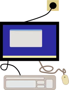 Bilgisayarın terminal vektör görüntü