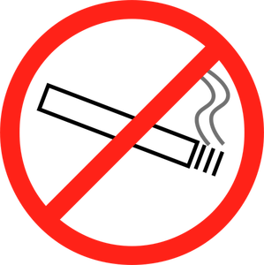 Vector Illustrasjon av tynn ramme skilt-røyking