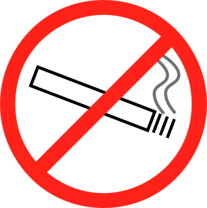 Vector Illustration der dünnen Rahmen kein Rauchverbot