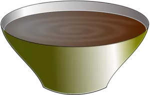 Grafis vektor mangkuk penuh krim cokelat