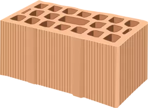 Image of multi holes pale orange brick