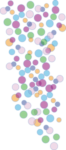 Colored bubbles vector clip art