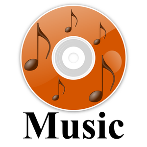 Music file icon vector drawing