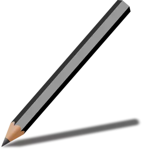 Crayon graphite avec illustration vectorielle ombre