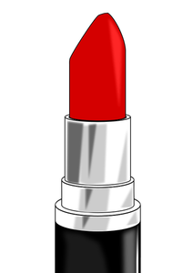 Illustration vectorielle de rouge à lèvres rouge brillant