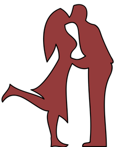 Mann und Frau küssen Abbildung