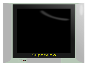 SuperView TV set векторной графики