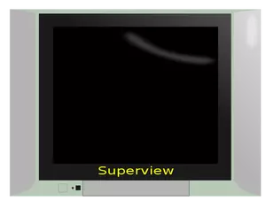 SuperView TV set gambar vektor