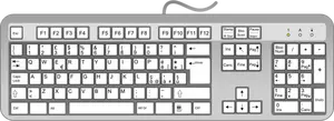Imagem vetorial de teclado italiano