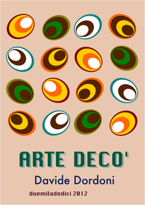 Ilustracja wektorowa art deco jaja plakat