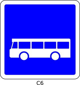 Autobuz singurul drum semn vector imagine