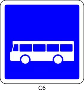 Ônibus única estrada sinal vector imagem
