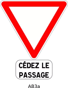 Dar forma francesa estrada sinal vector imagem