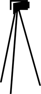 Ilustración vectorial de cámara en señal de trípode