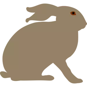 Kanin med bruna ögon silhuett vektorbild