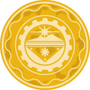 Golden coin vector
