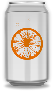 Vector de la imagen de la lata de refresco de naranja