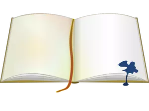 Open book with bookmark