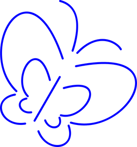Linia albastră arta vectorul imaginea unui fluture
