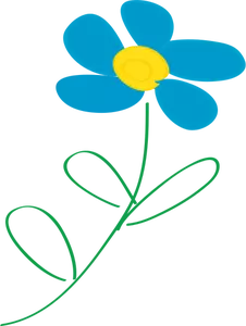 Blume mit blauen Blüten