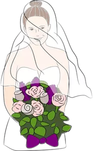 Happy bride clip art