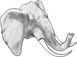 Disposisjon vektorgrafikk av elefant