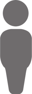 Illustrazione vettoriale di semplice icona di sagoma uomo o persona