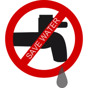 Ahorre agua logo vector de la imagen
