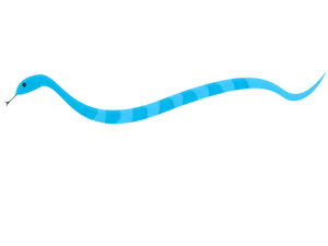 Image vectorielle serpent bleu