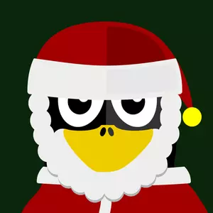 Santa pingviini vektori kuva