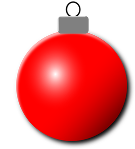 Immagine vettoriale ornamento di Natale rosso