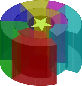 Regenboog en ster pictogram