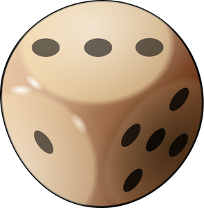 Vector illustration of glossy dice
