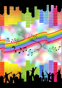 Music theme background vector image