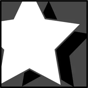 Vektor-ClipArts von Stern-Symbol mit Schatten