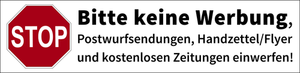 Illustration vectorielle d'une boîte postale étiqueter « Sans publicité » en allemand