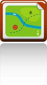 Vector image of direction map icon