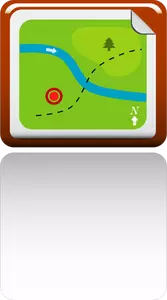 Vector image of direction map icon