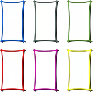 Vector drawing of set of colored frame borders