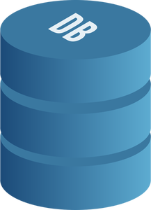 Vektorgrafik blau Datenbank Symbol