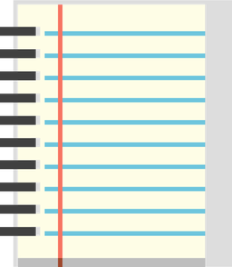 Grafica vettoriale di notebook con rilegatura a spirale